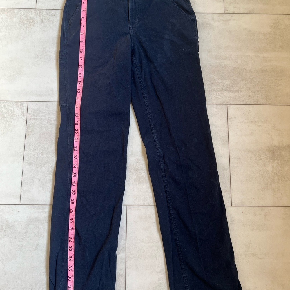 Carhartt Rugged Flex Loose Fit Canvas Work Pants Navy Blue BN2080-W Mens 31x31 - Picture 3 of 7